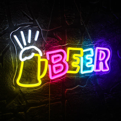 Beer 5V Mini USB LED Neon Sign - Budget Friendly