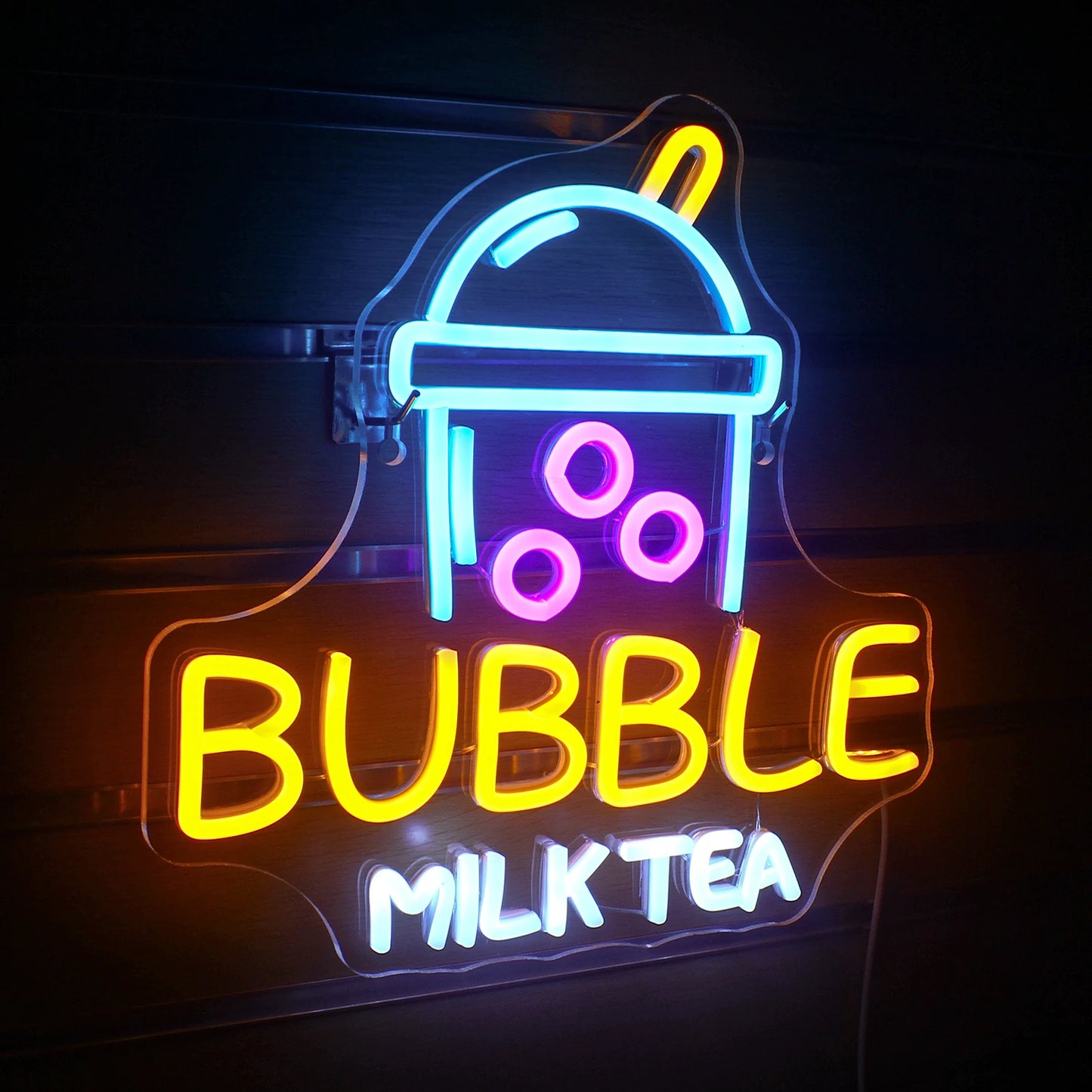 Bubble Milk Tea 5V USB LED světelný nápis - Cenově Dostupný