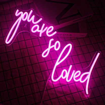 You Are So Loved 5V Mini USB  LED Neon Sign - Budget-Friendly