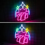 777 – Žvaigždės – LED neoninė iškaba (5 V USB)