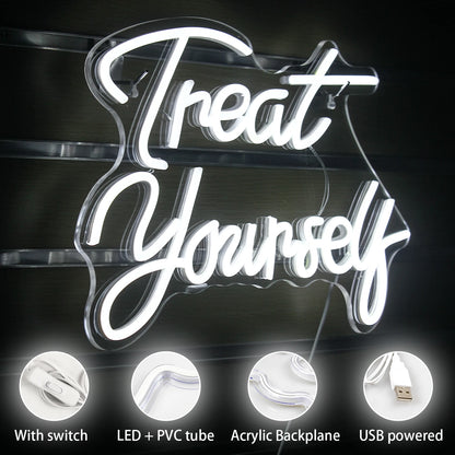 Treat Yourself 5V Mini USB LED Neon Sign - Budget Friendly