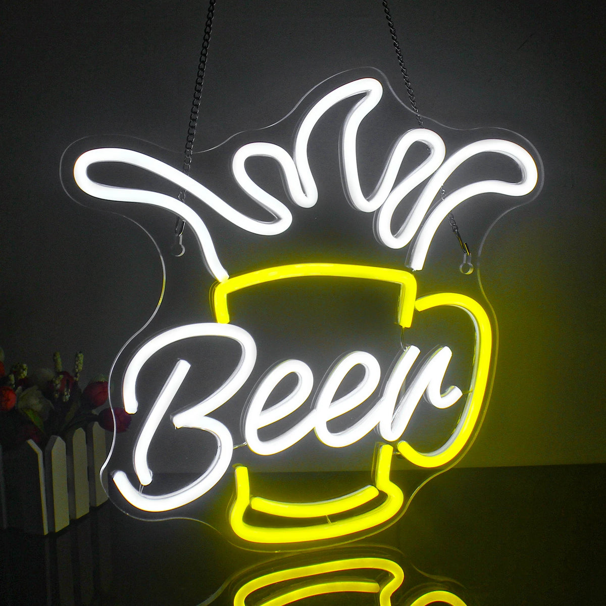 Beer Glass Led Sign Affordable Custom Beer LED Neon Signs for Home – The Art Neon