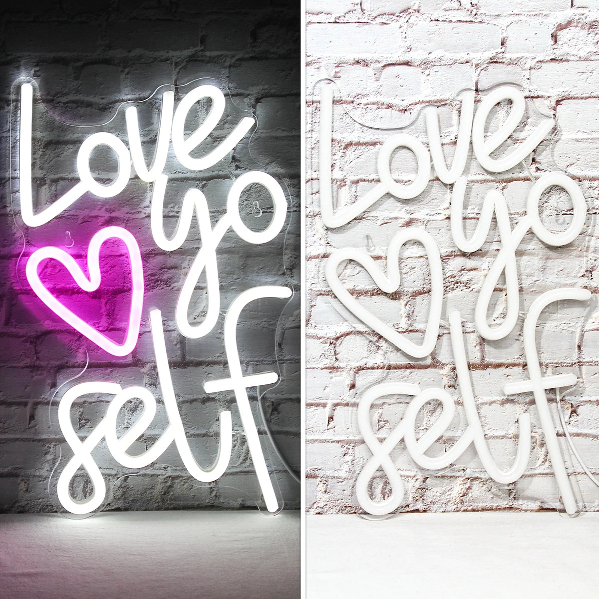 Love yo self – Herz – LED-Neonschild (5 V USB)