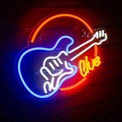 Music Guitar 5V Mini USB LED Neon Sign - Budget Friendly