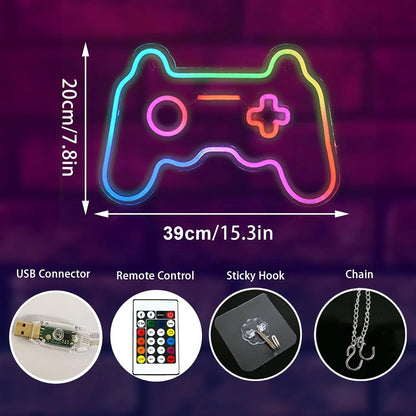 Gaming 5V Mini USB LED Neon Sign - Budget Friendly