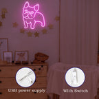 Ružový pes – LED neón (5 V USB)