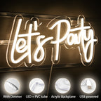 Let's Party – semn luminos neon LED (5 V USB)