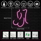 Sensuaalne naine – LED-neoonsilt (5 V USB)