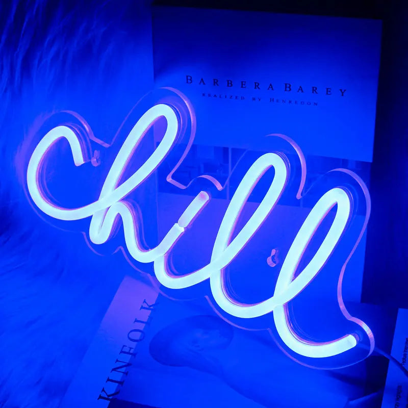 Chill 5V USB LED Neon Sign - Budget Friendly