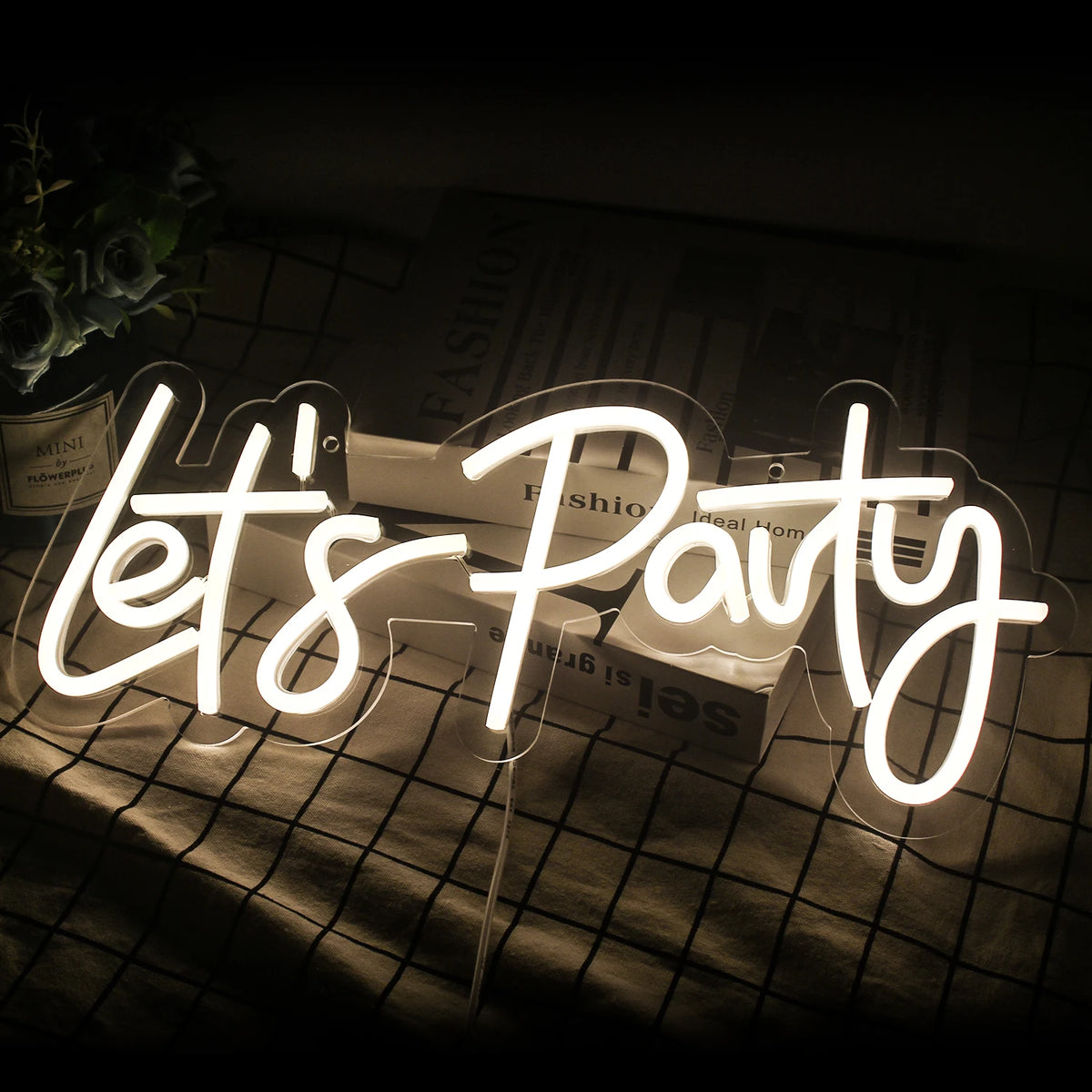 Let's Party – LED-neoonsilt (5 V USB)