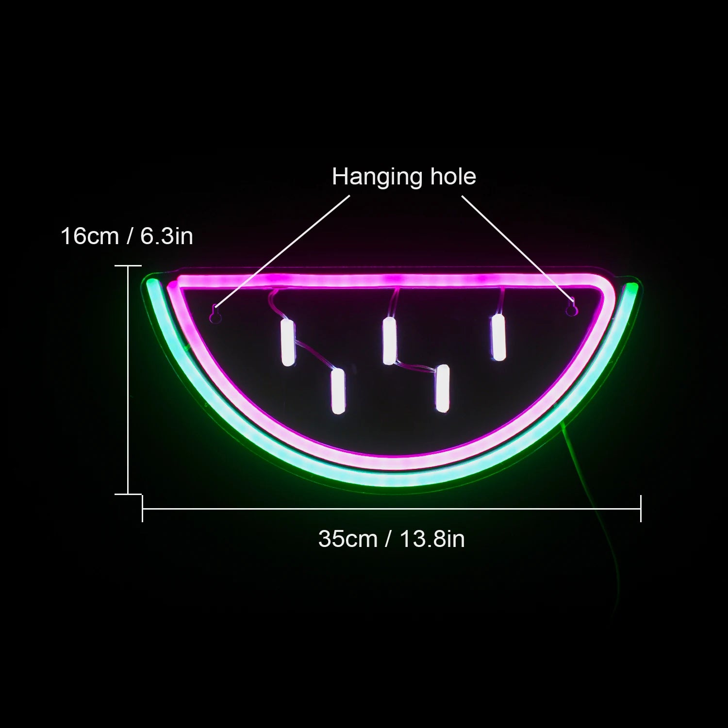 Arbuusi 5 V USB LED neoonmärk – eelarvesõbralik