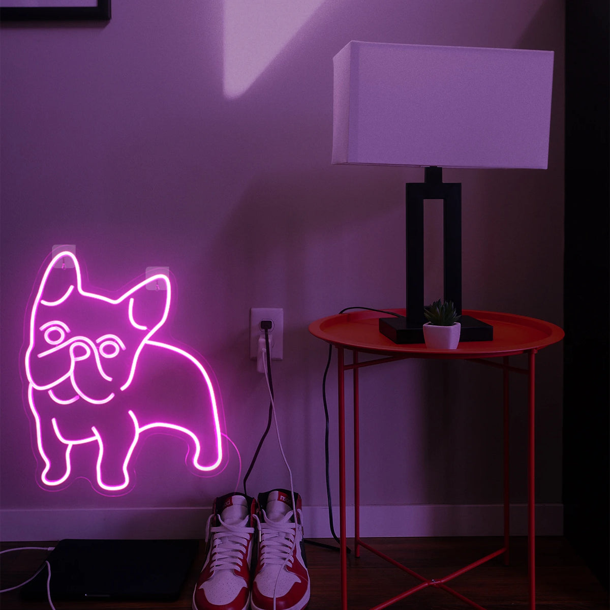 Ružový pes – LED neón (5 V USB)