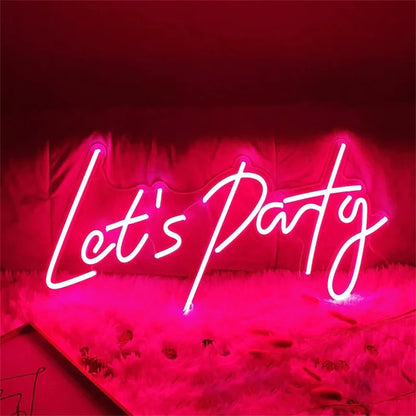 Let's Party 5V Mini USB LED Neon Sign - Budget Friendly