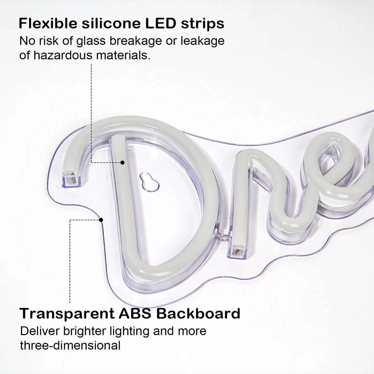 Dream Big – LED-neonbord (5 V USB)