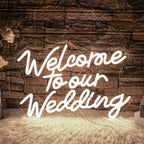 Welcome to our Wedding – LED neoninė iškaba (5 V USB)