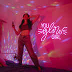YOU glow GIRL – Svetelné lúče – LED neónový nápis (5 V USB)