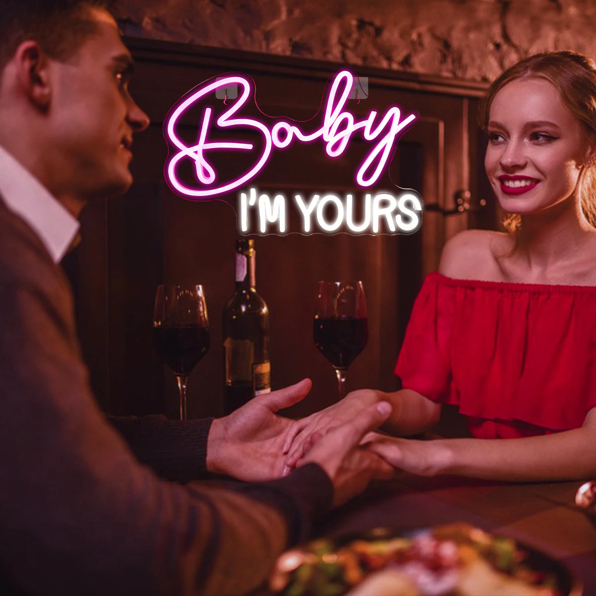 Baby I'm Yours – napis LED (5 V USB)