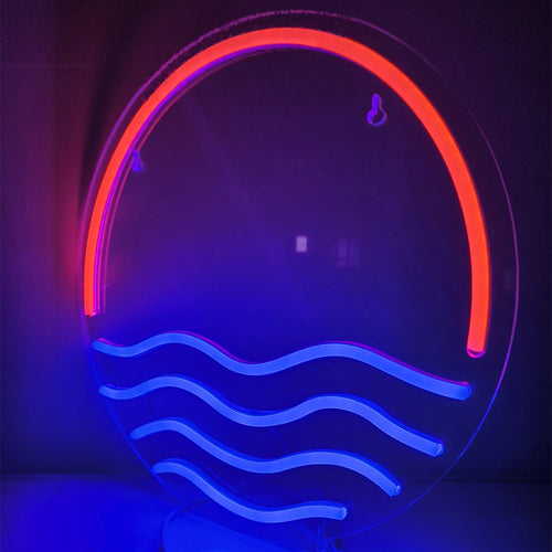 Sunset & Sea 5V USB LED Neon Sign - Budget Friendly