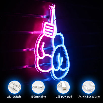 Boxing Gloves 5V USB LED Neon Sign - Budget Friendly