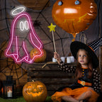 Kummitus – LED-neoonsilt (5 V USB)