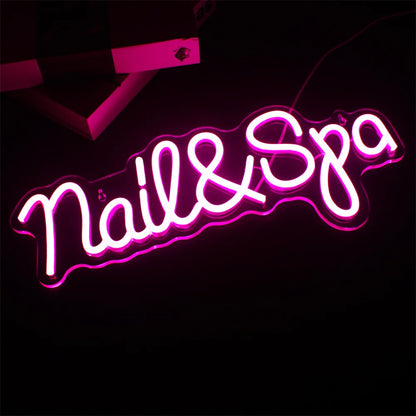 Nail Spa 5V Mini USB LED Neon Sign - Budget Friendly