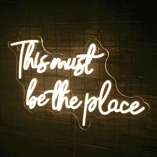 This must be the place – semn luminos neon LED (5 V USB)