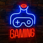 GAMING – Žena i kontroler za igre – LED neonski natpis (5 V USB)