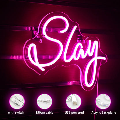 Slay 5V Mini USB LED Neon Sign - Budget Friendly