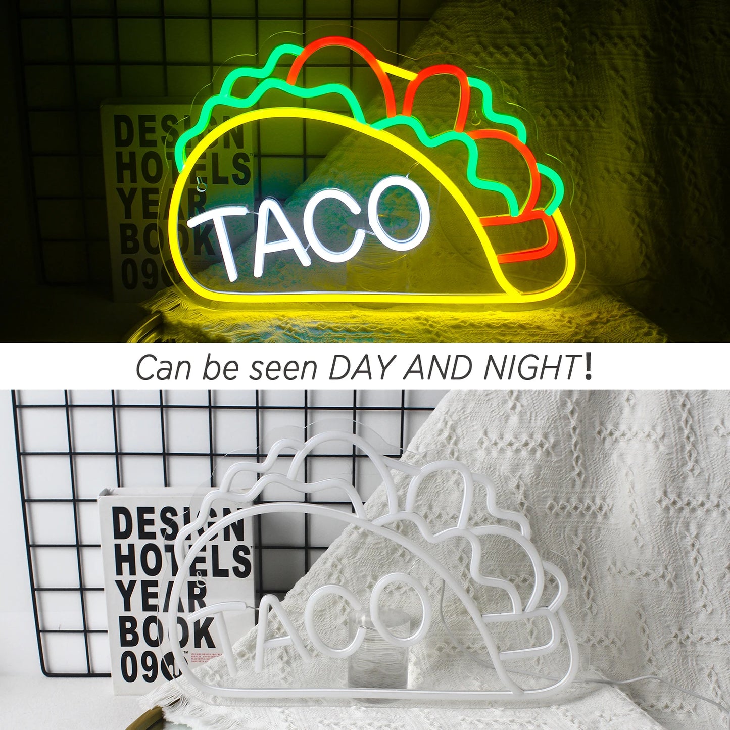 Tacos 5V Mini USB LED Neon Sign - Budget Friendly