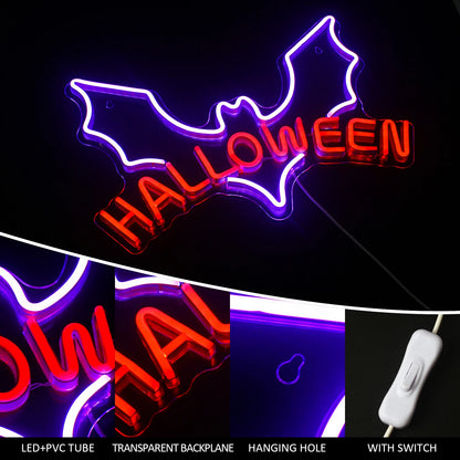 Halloween 5V Mini USB LED Neon Sign - Budget Friendly