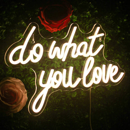 Do What You Love 5V Mini USB  LED Neon Sign - Budget Friendly