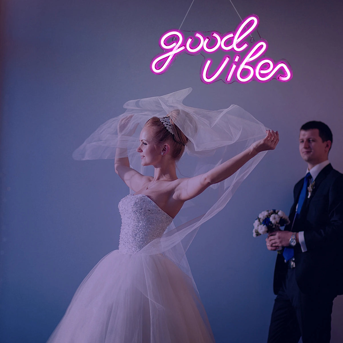 Good Vibes – semn luminos neon LED (5 V USB)