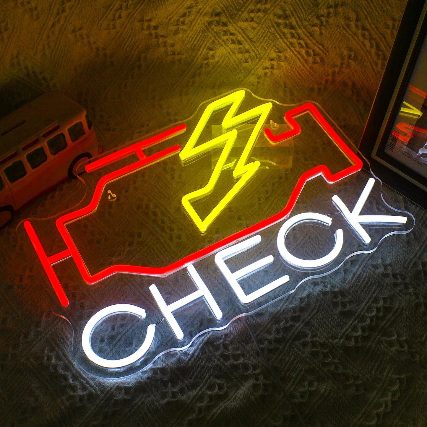 Check Engine 5V Mini USB LED Neon Sign - Budget Friendly