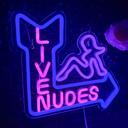 Live Nudes Girl 5V Mini USB LED Neon Sign - Budget Friendly