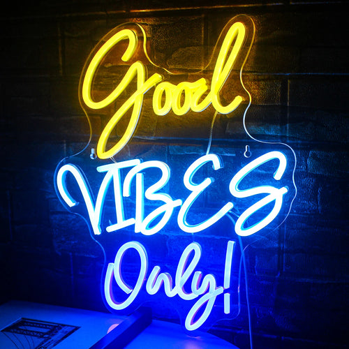 Good Vibes Only – LED-neonskilt (5 V USB)