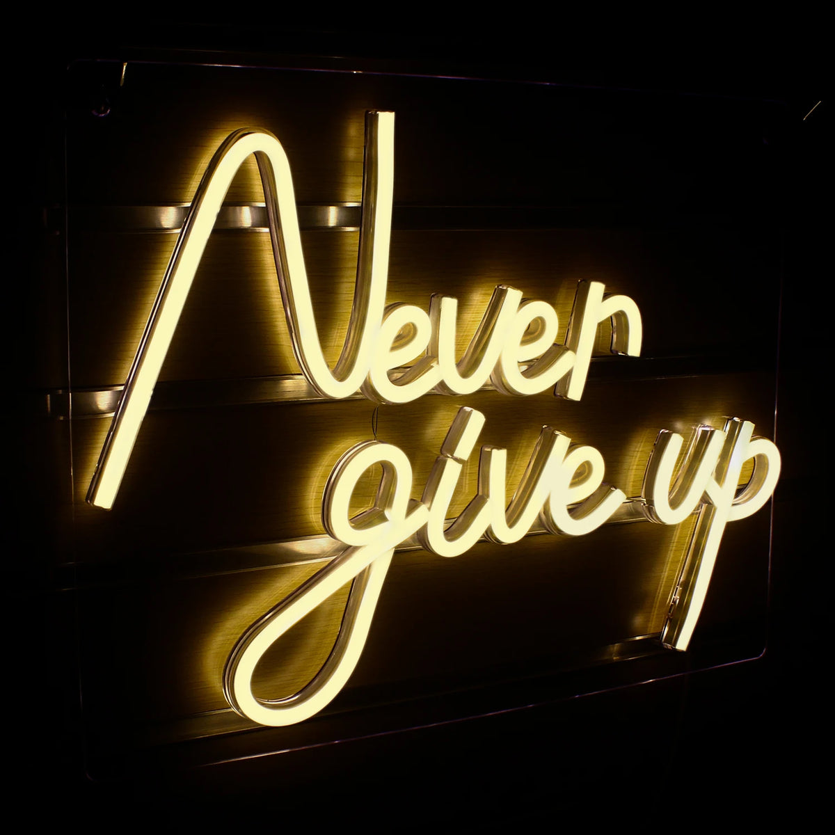 Never Give Up – néon LED (5 V USB)