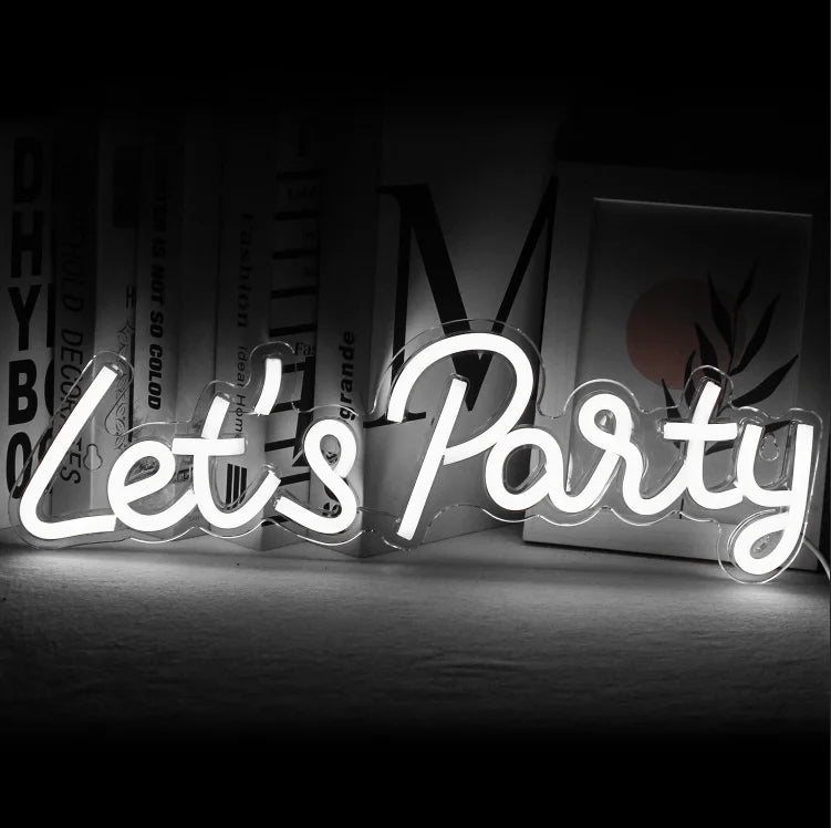 Neonový nápis LED Let's Party 5V Mini USB LED – cenově dostupný