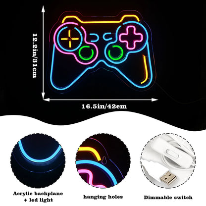 Game Shaped 5V Mini USB LED Neon Sign - Budget Friendly