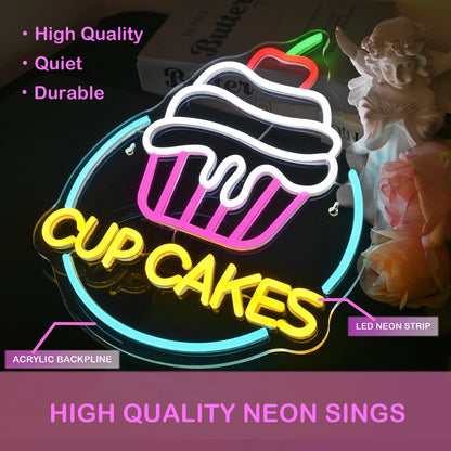 Cup Cake 5V Mini USB LED Neon Sign - Budget Friendly