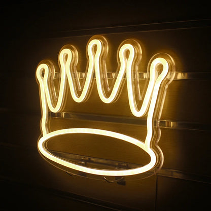 Crown Shaped 5V Mini USB LED Neon Sign - Budget Friendly