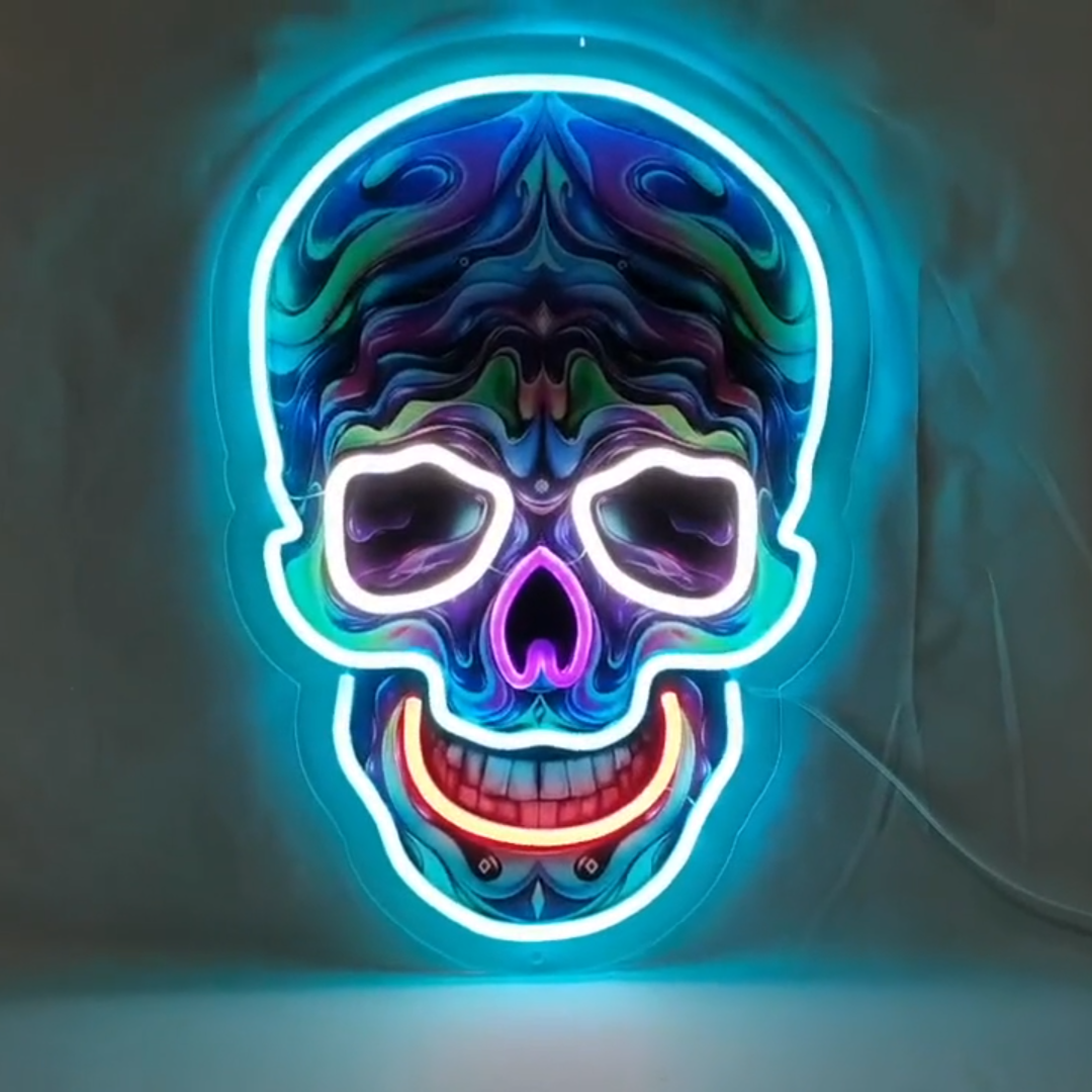 Kafatası-2 UV Baskı LED Neon Tabela