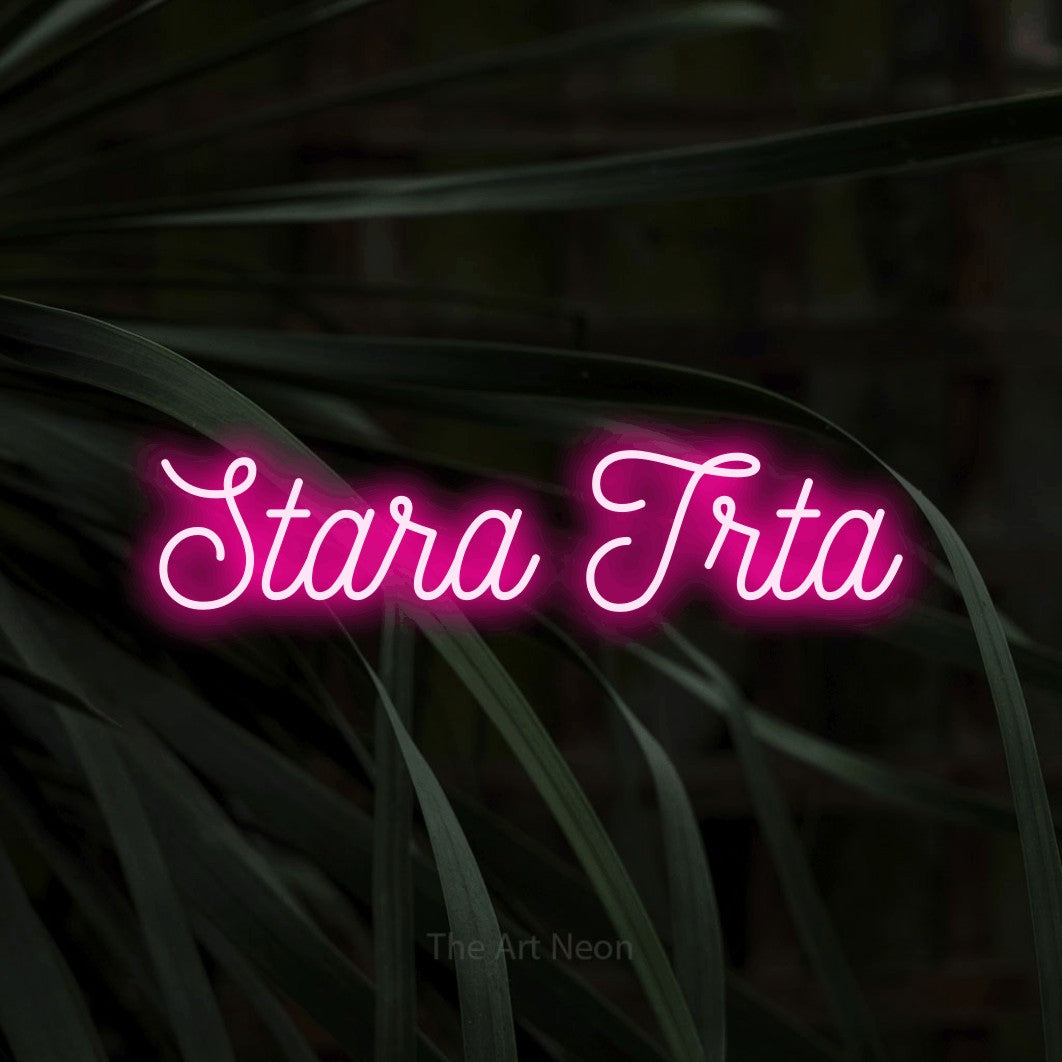 LED neon sign reading “Stara Trta”, arranged in a single line.