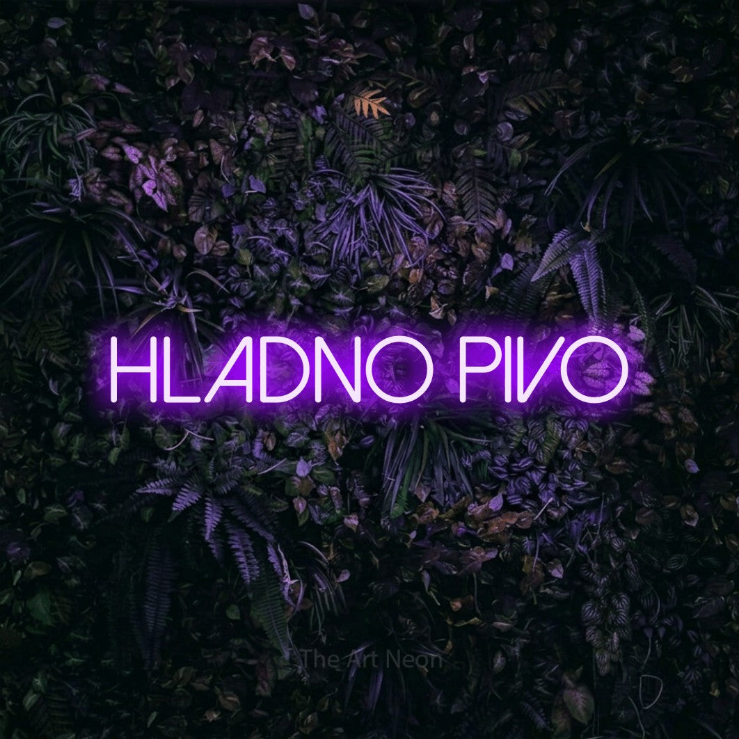 LED neon sign reading “HLADNO PIVO”, arranged in a single line.