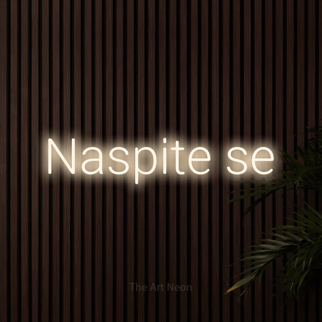 LED neon sign reading “Naspite se”, arranged in a single line.