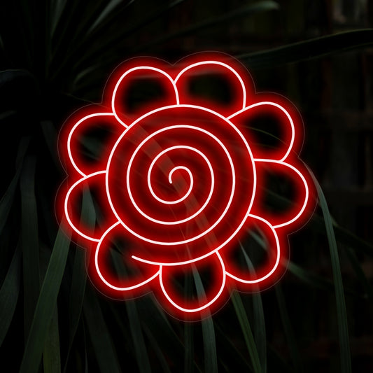 "Spiral Flower Hanamura Icon Neon Sign" brings gaming-inspired elegance with its unique design, casting a captivating glow for a touch of artistic flair in your space.