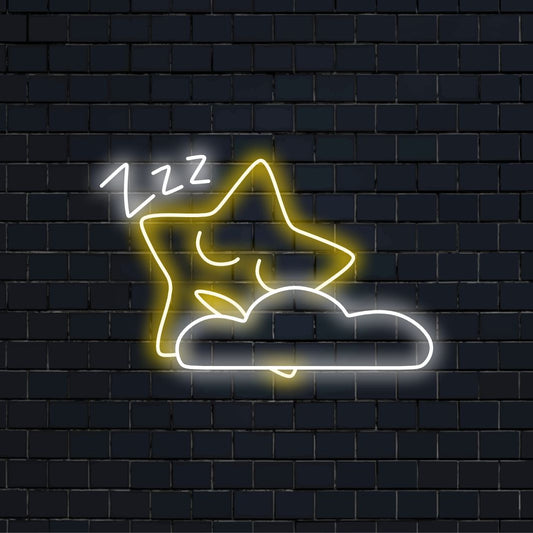 "Starry Night Star Neon Sign" osvjetljava vaš prostor kozmičkom privlačnošću, bacajući očaravajući sjaj za očaravajući ambijent.