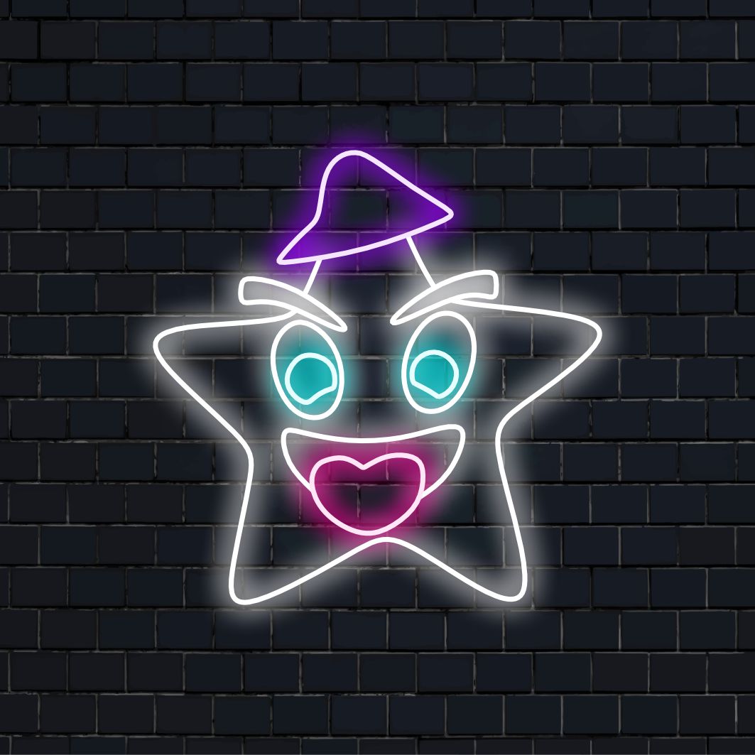 Το "Starry Night Star Neon Sign" φωτίζει τον χώρο σας με την ουράνια γοητεία του εκθαμβωτικού σχεδιασμού του, δίνοντας μια μαγευτική λάμψη για μια μαγευτική ατμόσφαιρα.