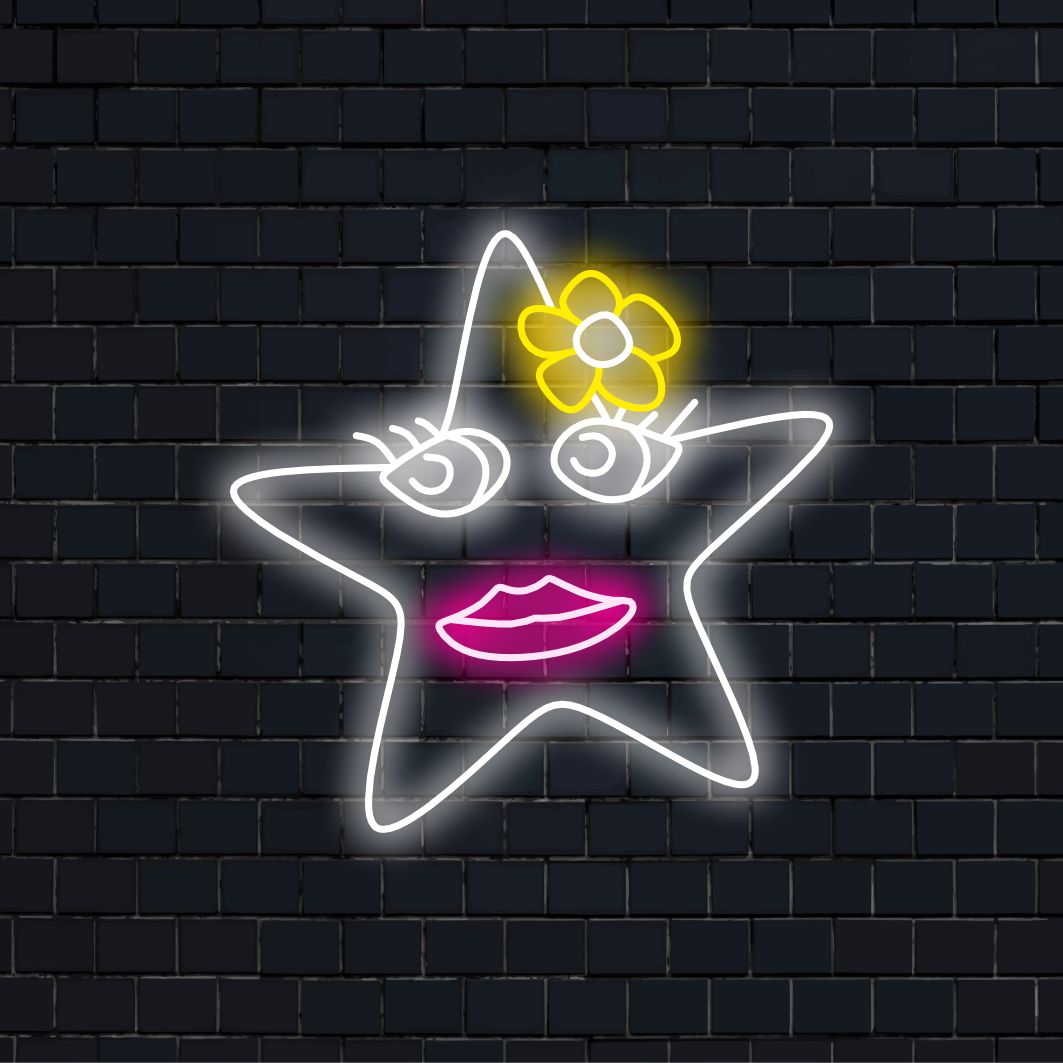 Το "Starry Night Star Neon Sign" φέρνει τη μαγεία του σύμπαντος με τον αστραφτερό σχεδιασμό του, ρίχνοντας μια μαγευτική λάμψη για μια ονειρική και μαγευτική ατμόσφαιρα στο χώρο σας.