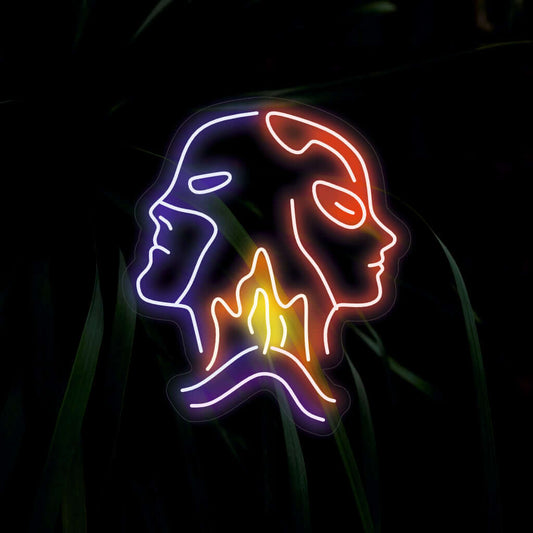 "Superhero Couple Neon Sign" portrays strength and unity with its dynamic design, casting a vibrant glow that adds an adventurous atmosphere to your space.
