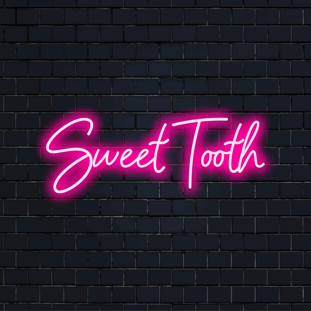 Sweet Tooth Custom Made LED Neon Sign, illuminating any space with vibrant artistry and personalized LED neon brilliance.